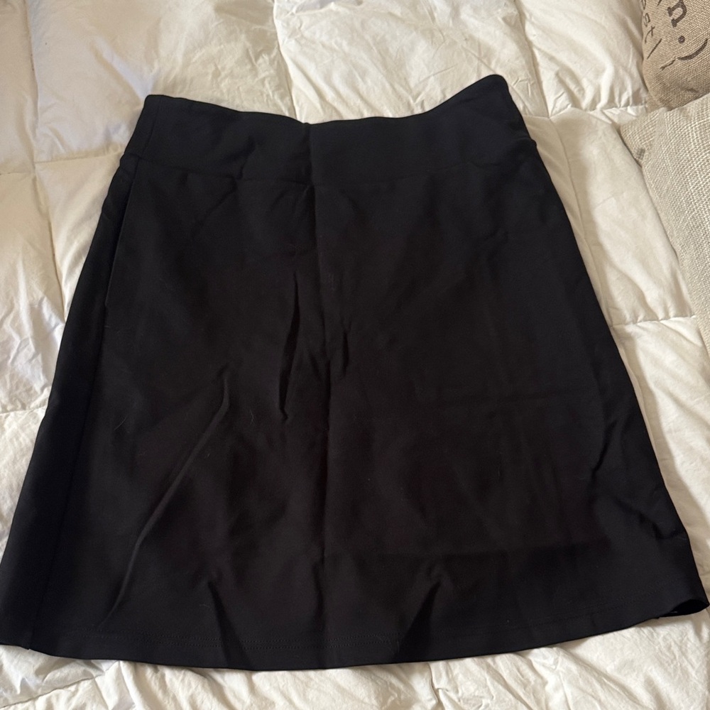 Betabrand Classic Black A-Line Skirt